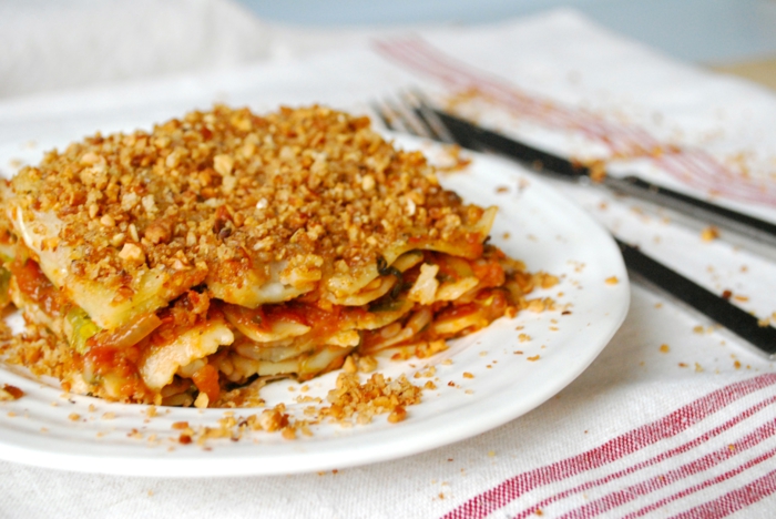 Vegane-Lasagne-auf-dem-Teller