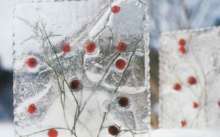 Gartendeko aus Eis