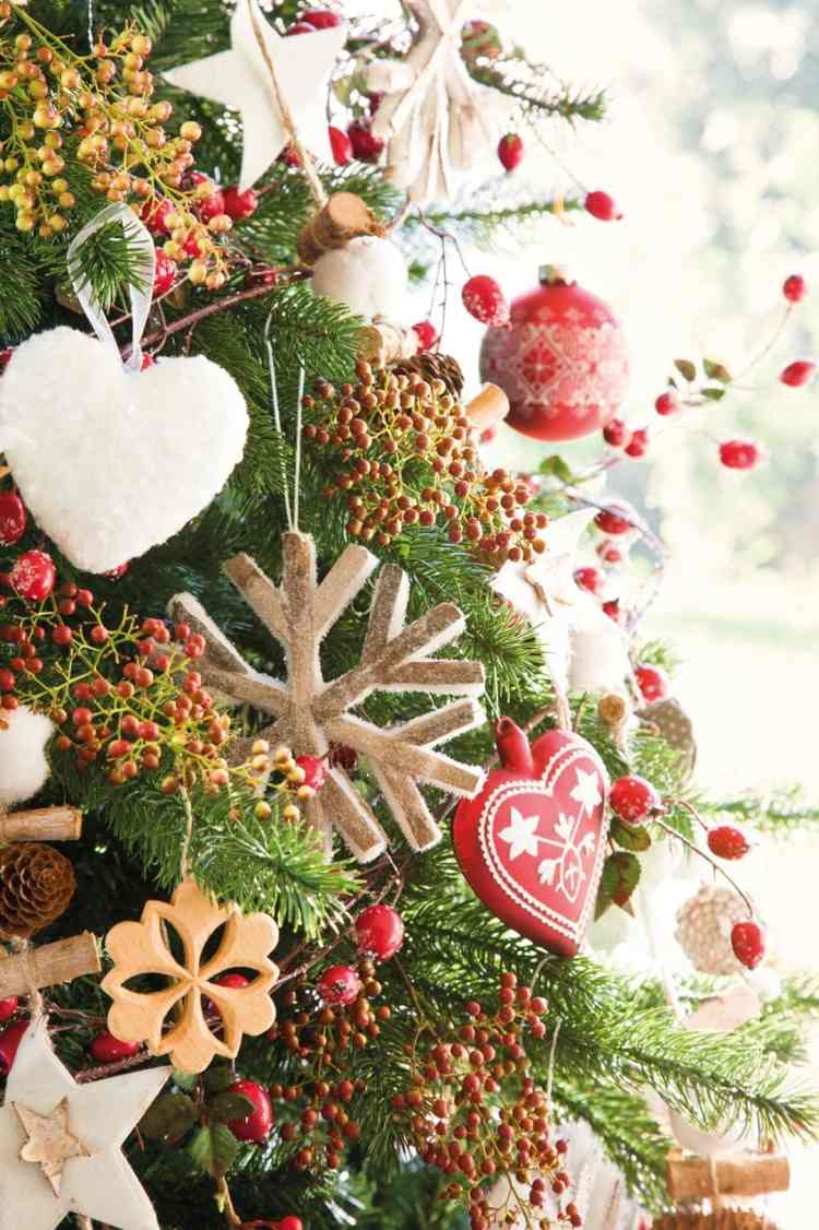 diy weihnachtsschmuck stoff-ornamente-nahen