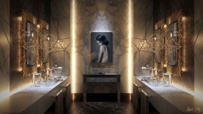 ein-echter-Luxus-Säulen-Wanddeko-Badezimmer