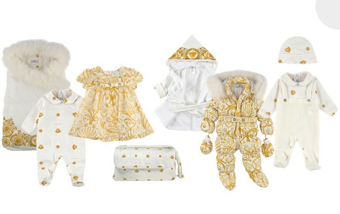 festliche Babymode Spieler Versace Kollektion Gold