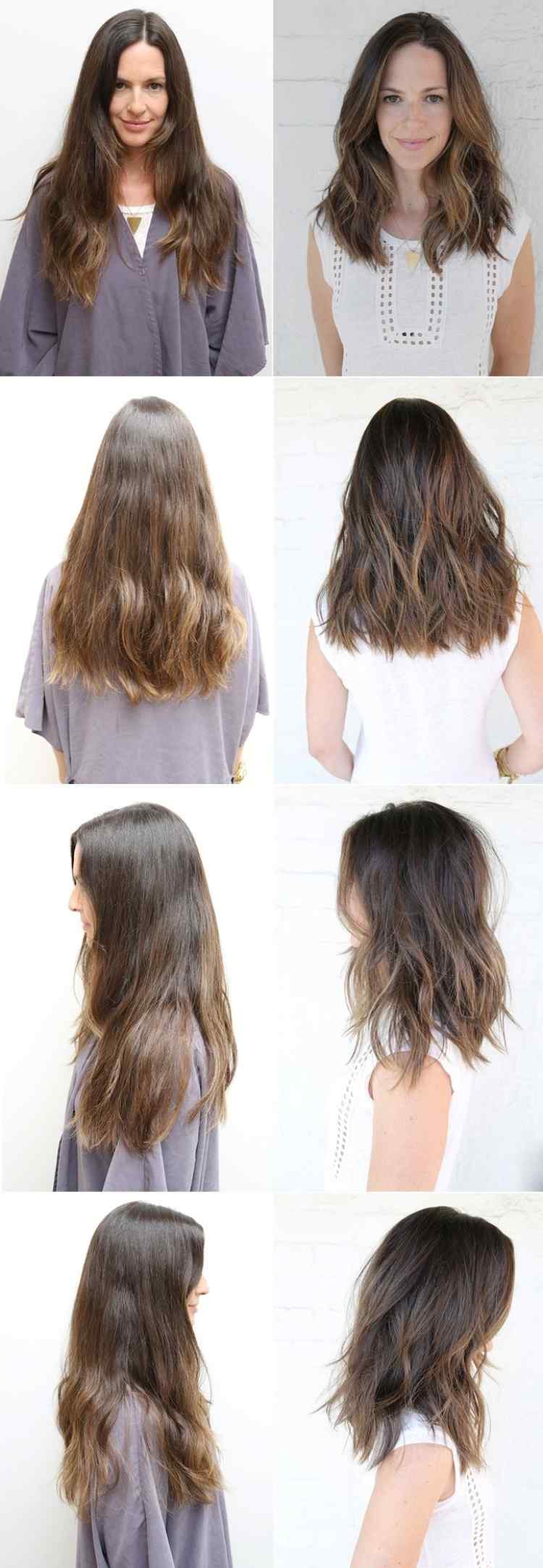 Glatte stufenschnitt für haare lange Haarschnitte Lange