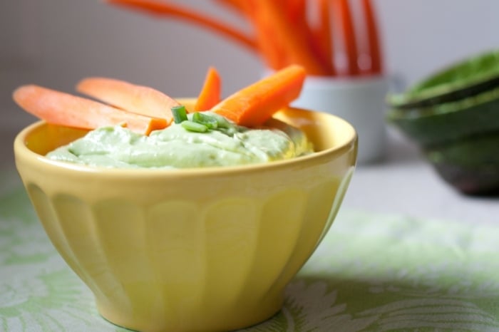 leckere Vorspeise Karotten vegan Avocado Dip Rezept