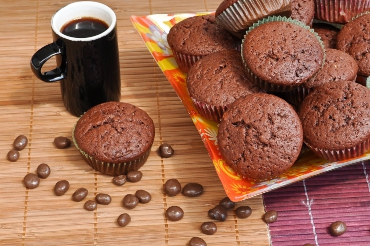 Schokoladen Muffins mit Banane