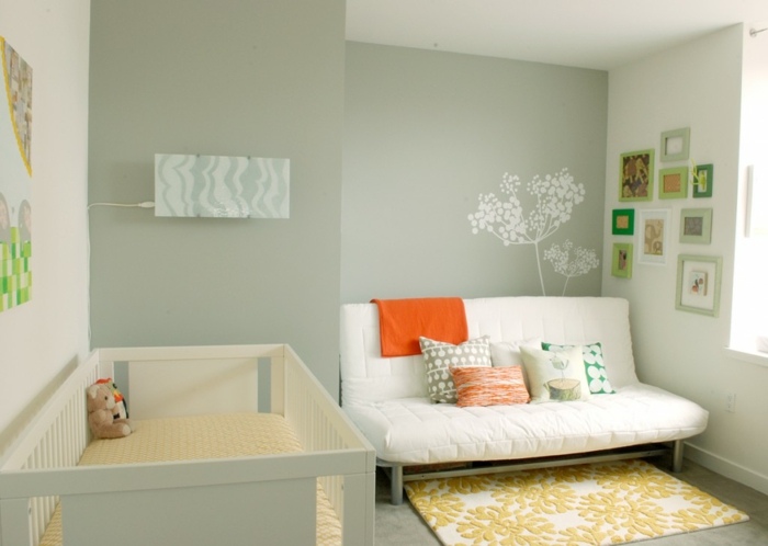 moderne-Gestaltung-mit-hellem-Grün-vom-Baby-Zimmer