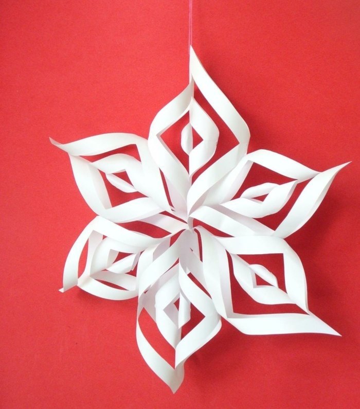 papier stern schneeflocke weiß weihnachten winter dekorationsidee