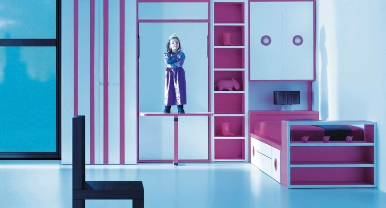 rosa blau Kinderzimmer Einrichtung Ideen Mädchen