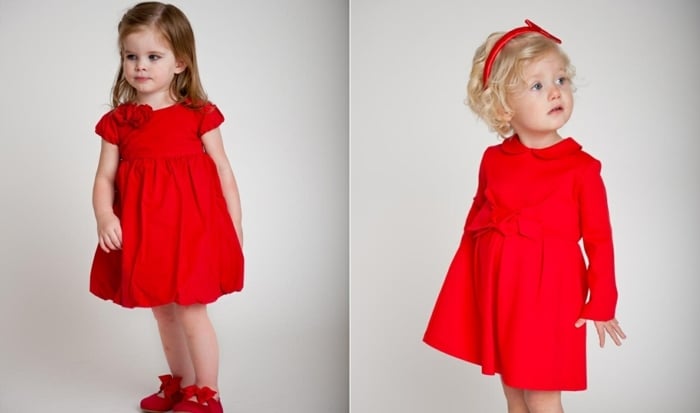 rote Kleider Mädchen Baby 2 Jahre alt süß