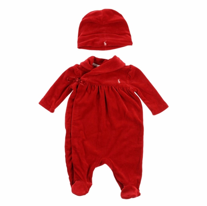 roter Strampler Mütze Babykleidug 3-6 Monate online finden