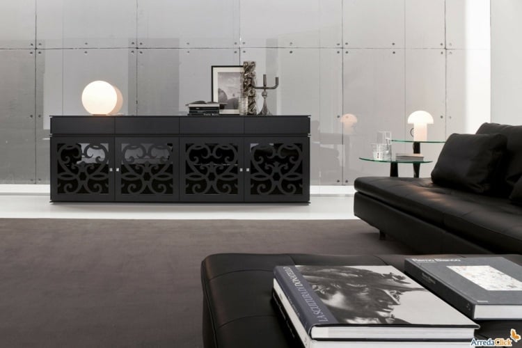 Sideboard klassisches Design reichlich ornamentiert Wohnzimmer