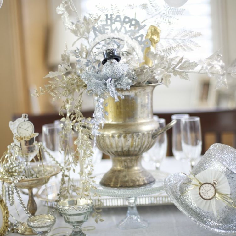  Ornamente festliche Tischdeko für Silvester Ideen vintage