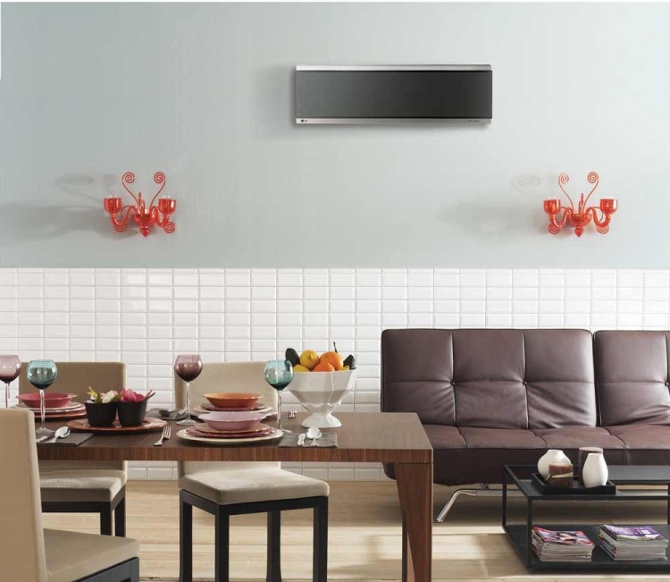 split-Klimaanlage zu Hause -wohnbereich-modernes-design