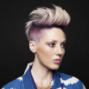 undercut frisuren blond pink nuancen damen styling idee