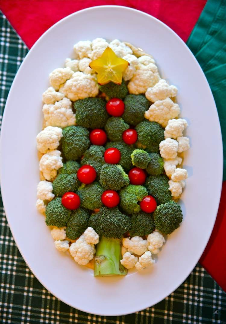 veganer Gemüse Salat Weihnachten Broccoli selber zubereiten