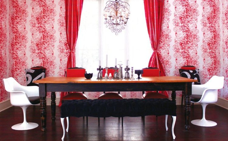 vintage Tisch Esszimmer einrichten Ideen eklektisch