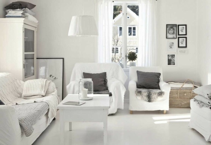 weißes-skandinavisches-Design-Möbel