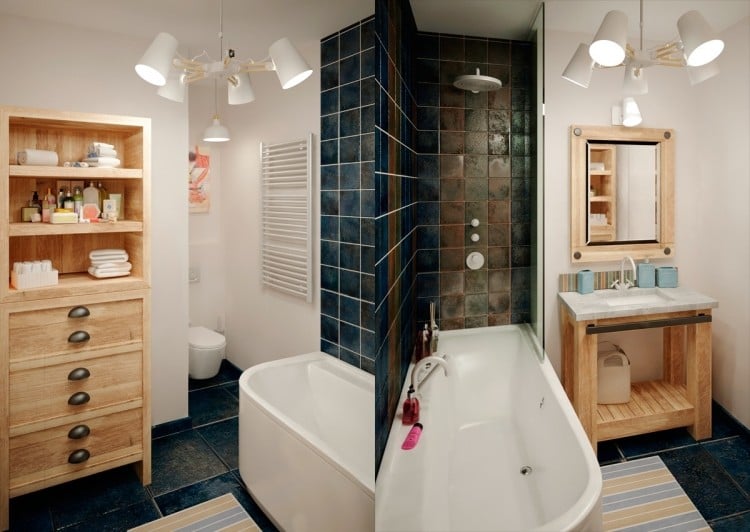 wohninspirationen badezimmer-massivholz-moebel-badewanne