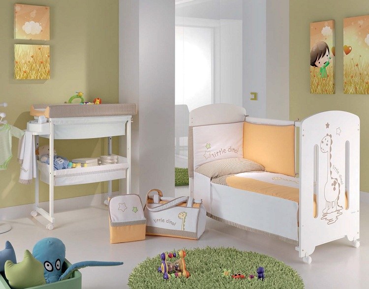  Babyzimmer Möbel Gitterbett mitwachsend