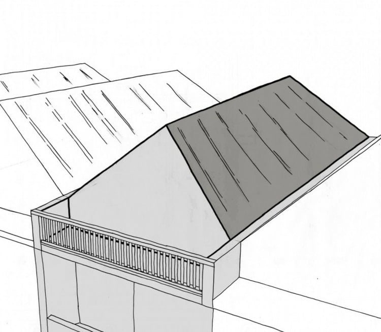 Dachterrasse gestalten Satteldach vorher nachher Umbauprojekt Vergleich