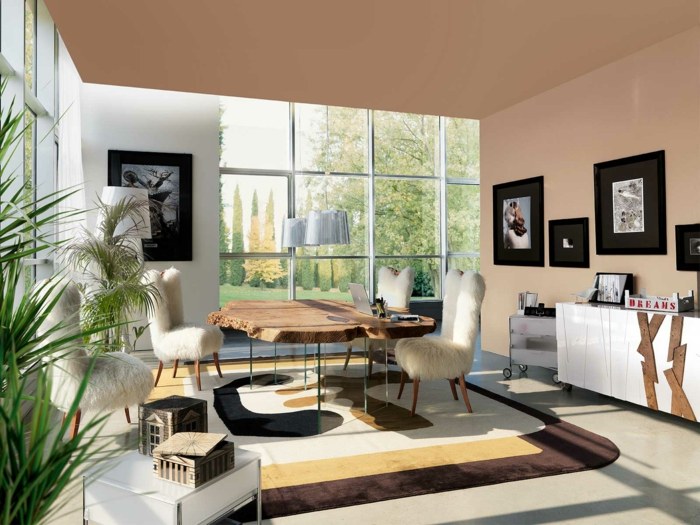 Designer Möbel Wohnzimmer Essplatz einrichten Ideen