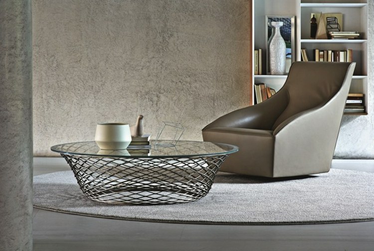 Designer Sessel Ideen Beige Bronze Ledermöbel