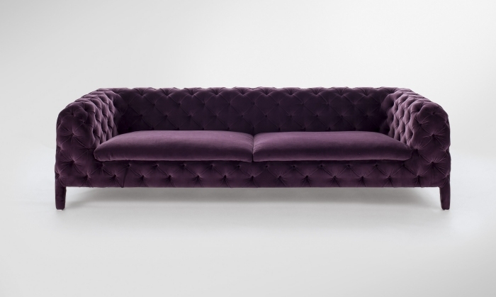 Designer-Sofa-Windsor-manuell-hergestellt-Arketipo-Firenze-farbig-Samtbezug