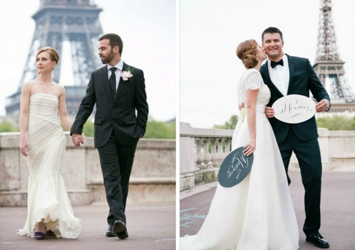 Eiffelturm-mit-Brautpaar-darunter