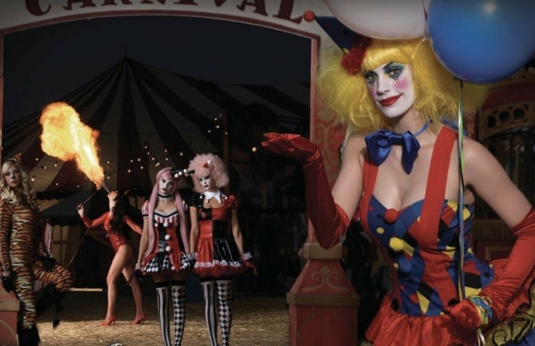 Faschingskostüme Clowns Zirkus Frauen Perücke
