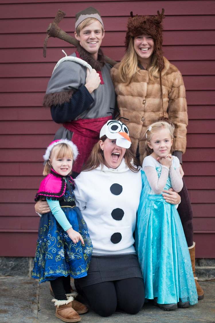 Faschingskostüme Frozen Thema Kostüme ganze Familie