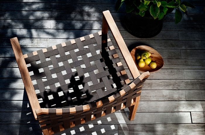 Gartensitzmöbel-Stuhl-canatex-gewebe-outdoor-stuhl-teakholz-armlehnen-sitz-synthetische-faser