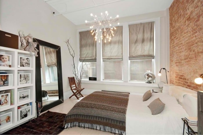 Kronleuchter-modern-Weiß-Metallgestell-lackiert-schlafzimmer