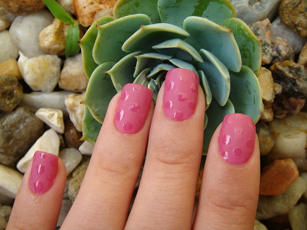 Nagel-Design-pink-Fingernägel-Maniküre-matter-Grundlack