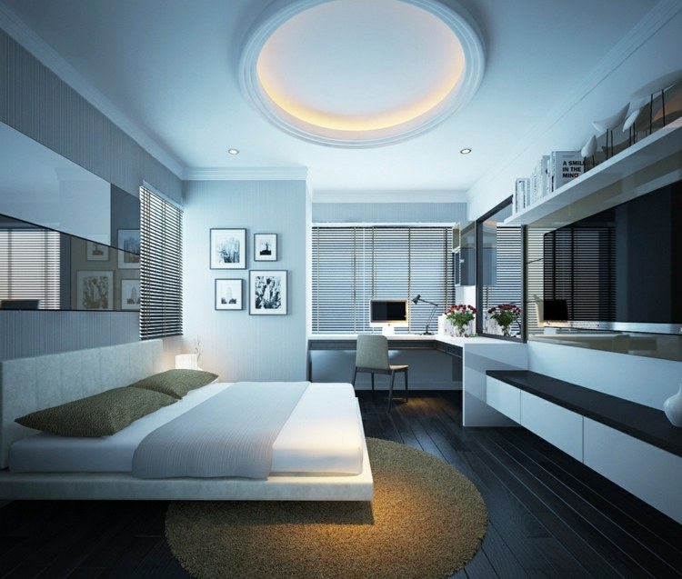 Schlafzimmer Ideen abgehängte Decke LED Beleuchtung