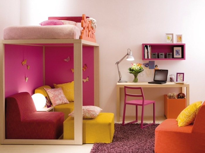 rosa Regale Mädchenzimmer einrichten Ideen