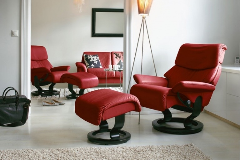 Sessel-Dream-Rot-gepolsterte-Armlehnen-Comfort-moderne-Optik-Entspannungsmöbel