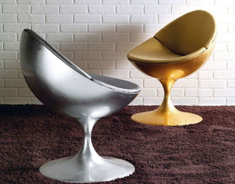Sessel kaufen Clubsessel Gold Silber Farbe