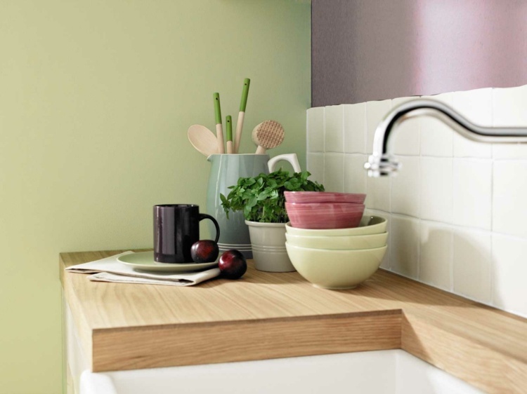 Wandfarben Küche grün pflaume matt Farben