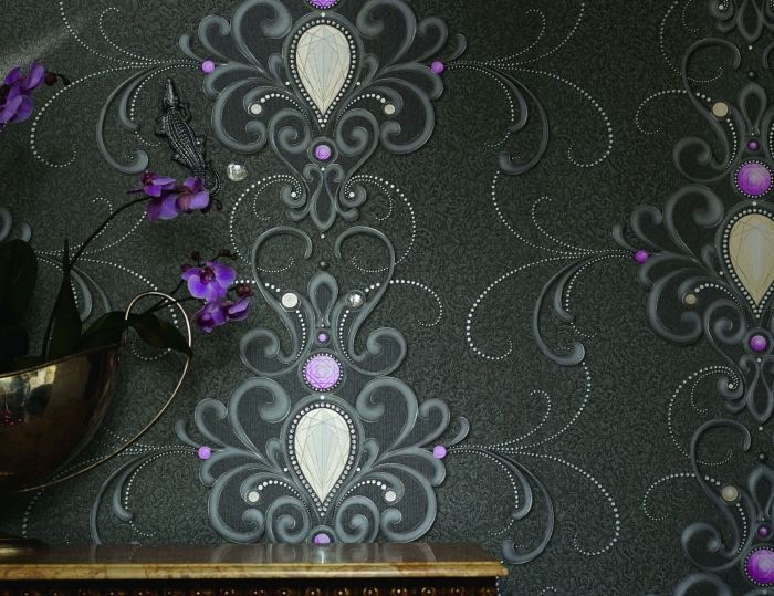 Wandgestaltung-mit-Design-Tapeten-ornamental-wandschmuck-Steine