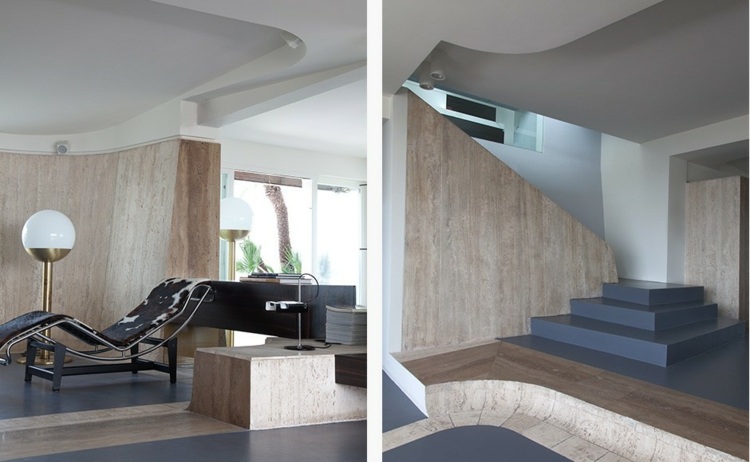 Wohnungseinrichtung im Landhaus-Stil Kuhfell Sessel modern stilvoll