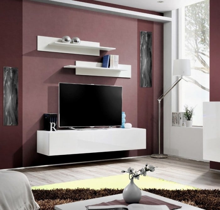Wohnwand-in-Weiß-Hochglanz-wandregale-wohnzimmer-modern-Idea