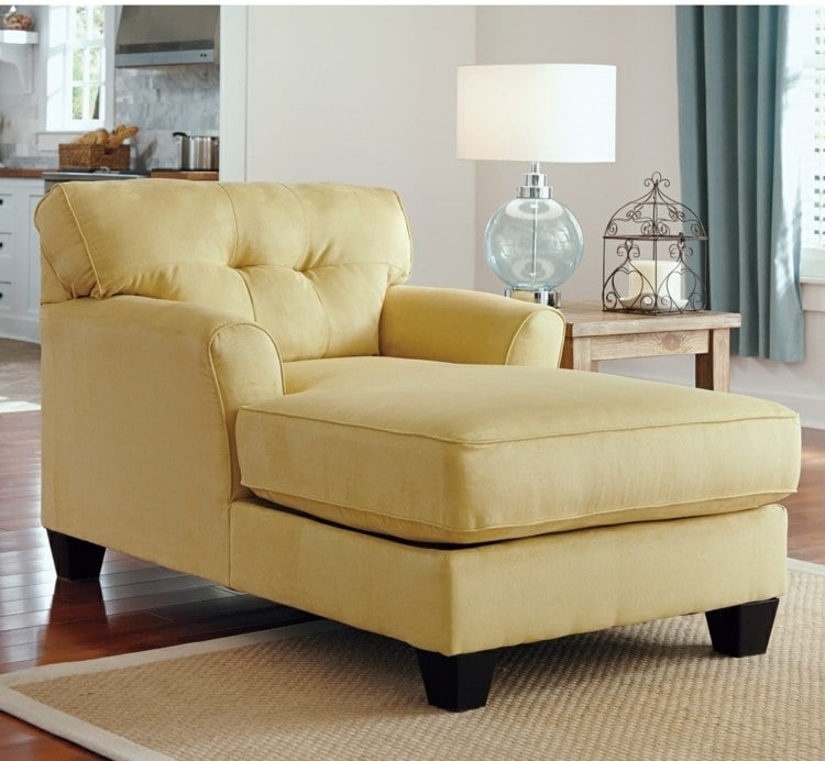  Sessel gelbe Polsterung klassisch gestalten Wohnzimmer