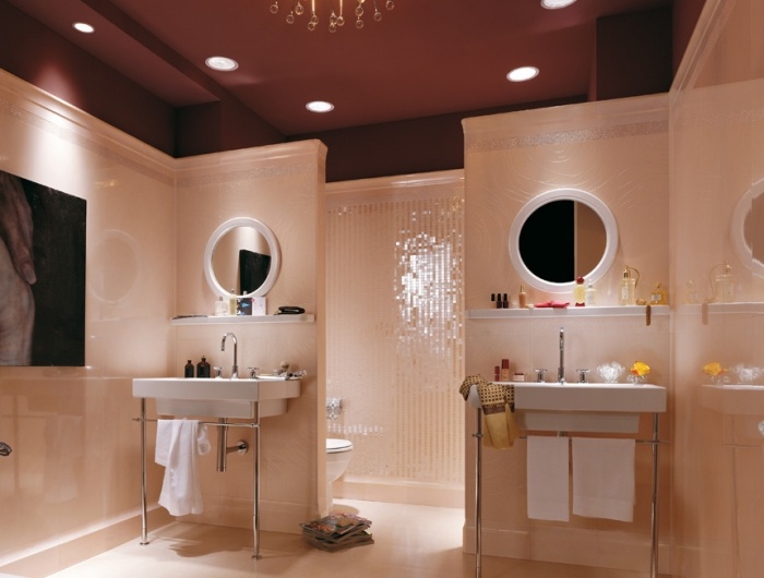 doppelwaschbecken-standfuß-metall-runder-spiegel-mosaikfliesen-pastellig-rosa