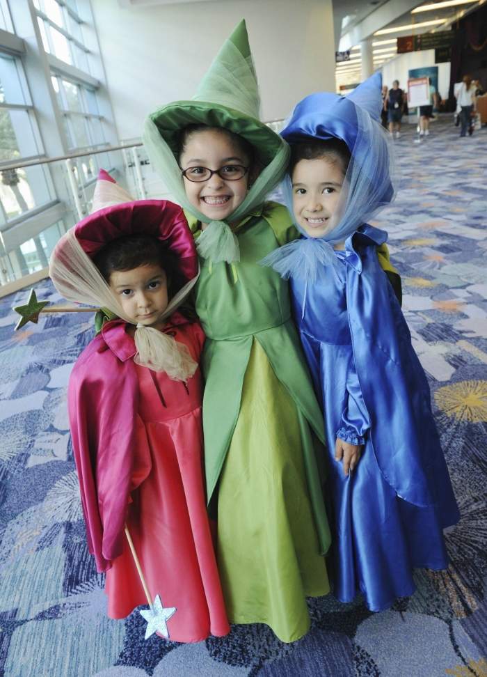Fasching Disney Kostüme -kinder-madchen-drei-feen-dornroeschen