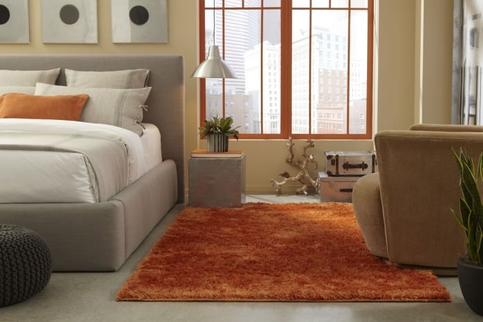 handgetuftet-teppich-hochflor-longflor-shaggy-orange-schlafzimmer