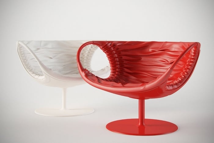 moderne-Lounge-Sessel-Smock-Moroso-Patricia-Urquiola-Rot-Weiß-Ausführungen