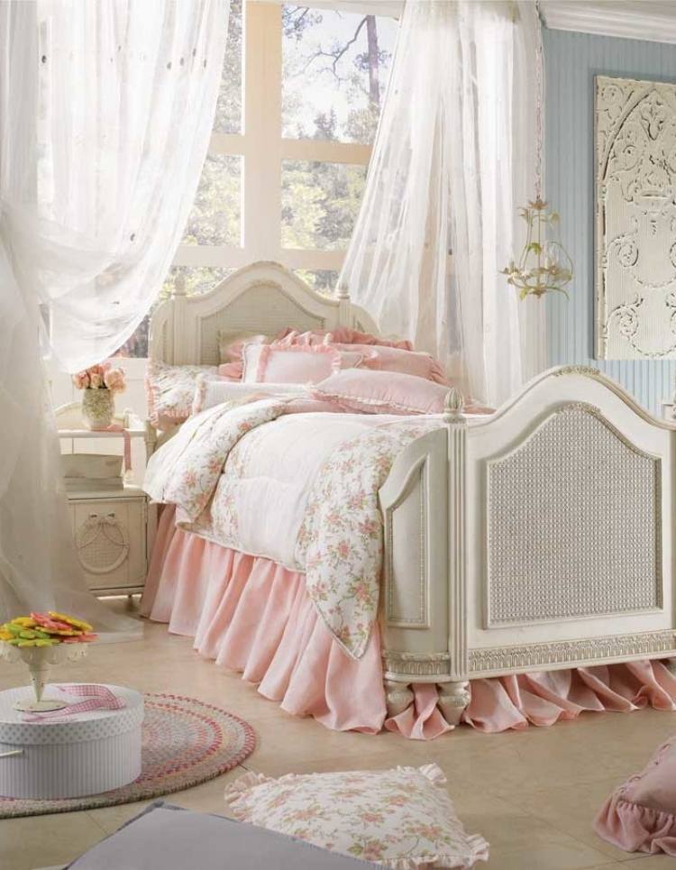 romantische deko ideen-schlafzimmer-kinderzimmer-madchen