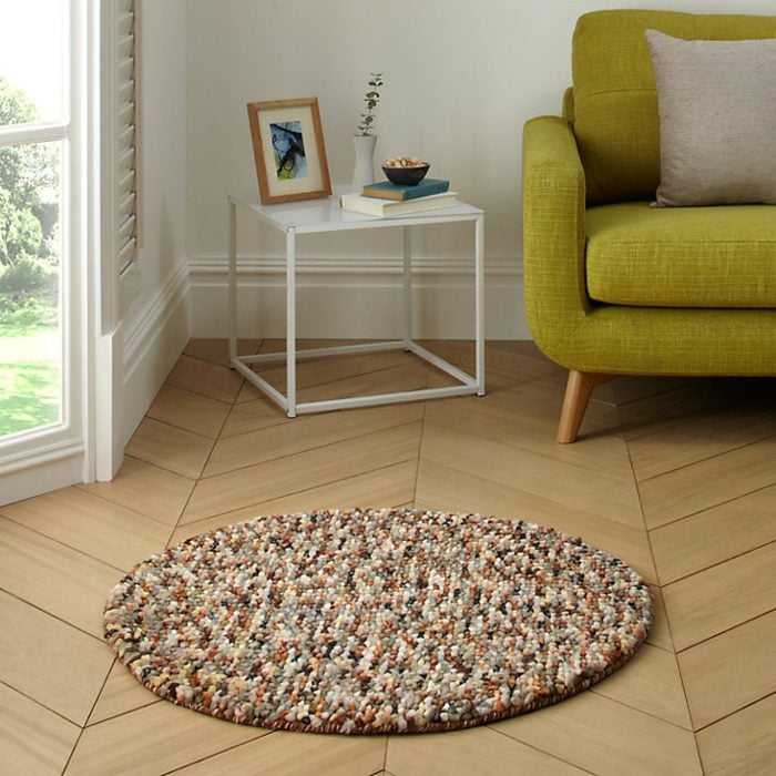 runde Teppiche handgewebt modern stilvoll