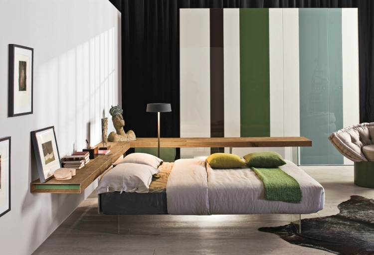 schlafzimmer-farbideen-gruen-weiss-holz-natur