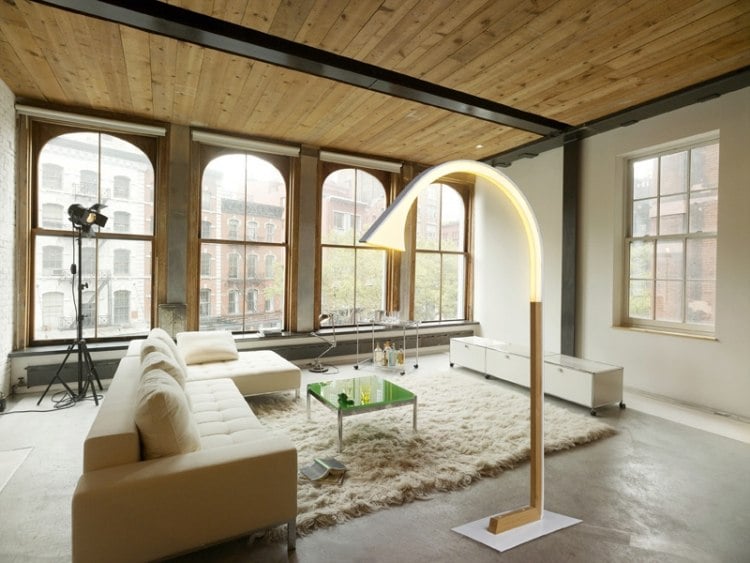 stehlampe aus holz modern-wohnzimmer-SMOON-RAIN-Beau-Bien