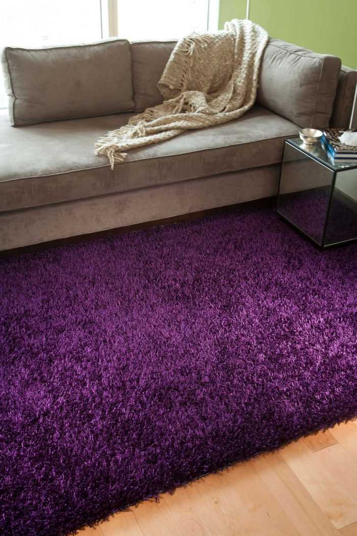 tulpen-lila-design-teppich-polyester-hochflor-Kuschelweiche-Textur